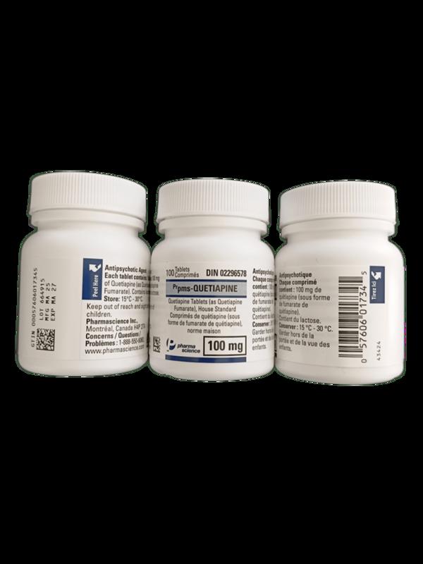КВЕТІПІН / (pms-QUETIAPINE) 100 мг №100